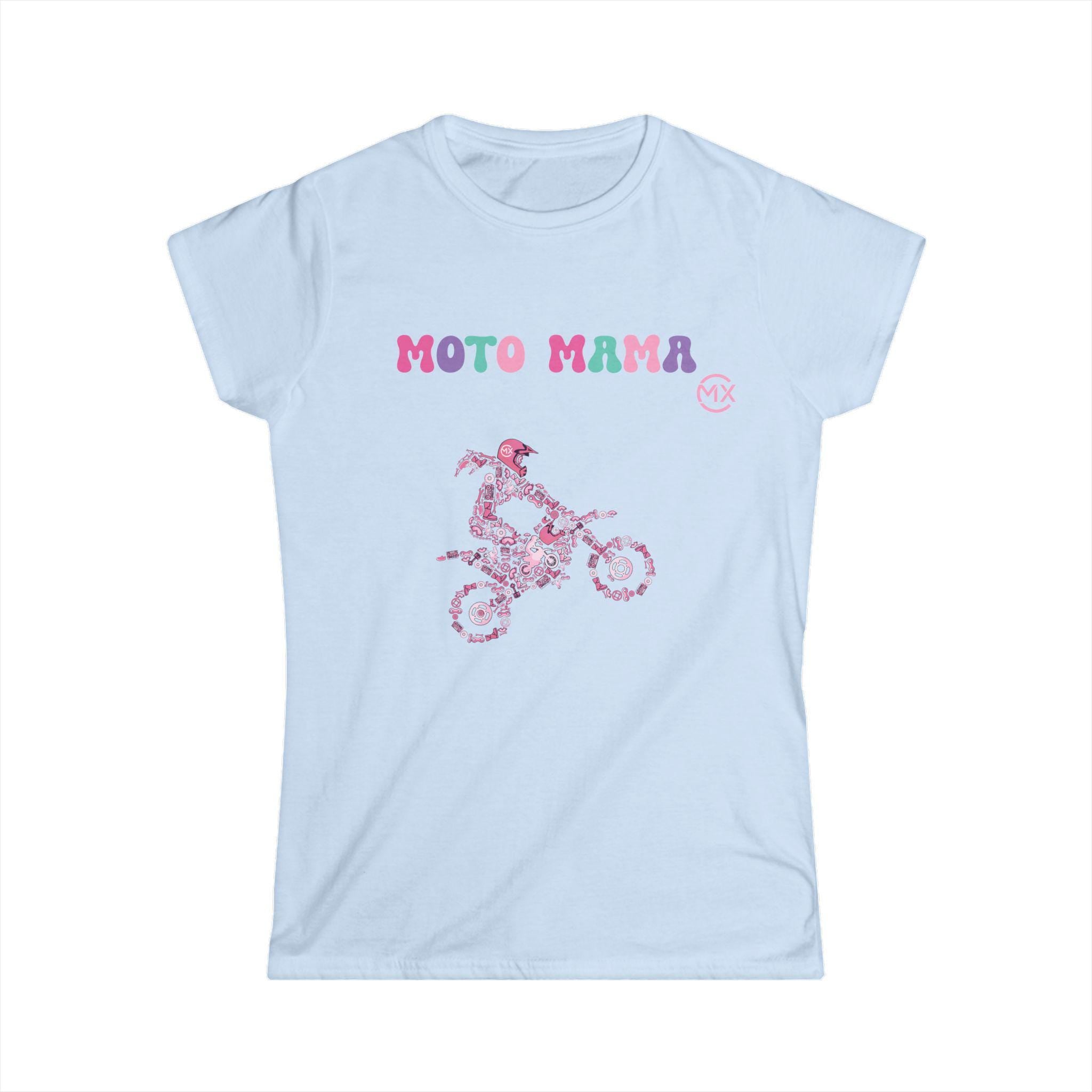 Moto Mama Tee | Pink Dirt Bike Graphic