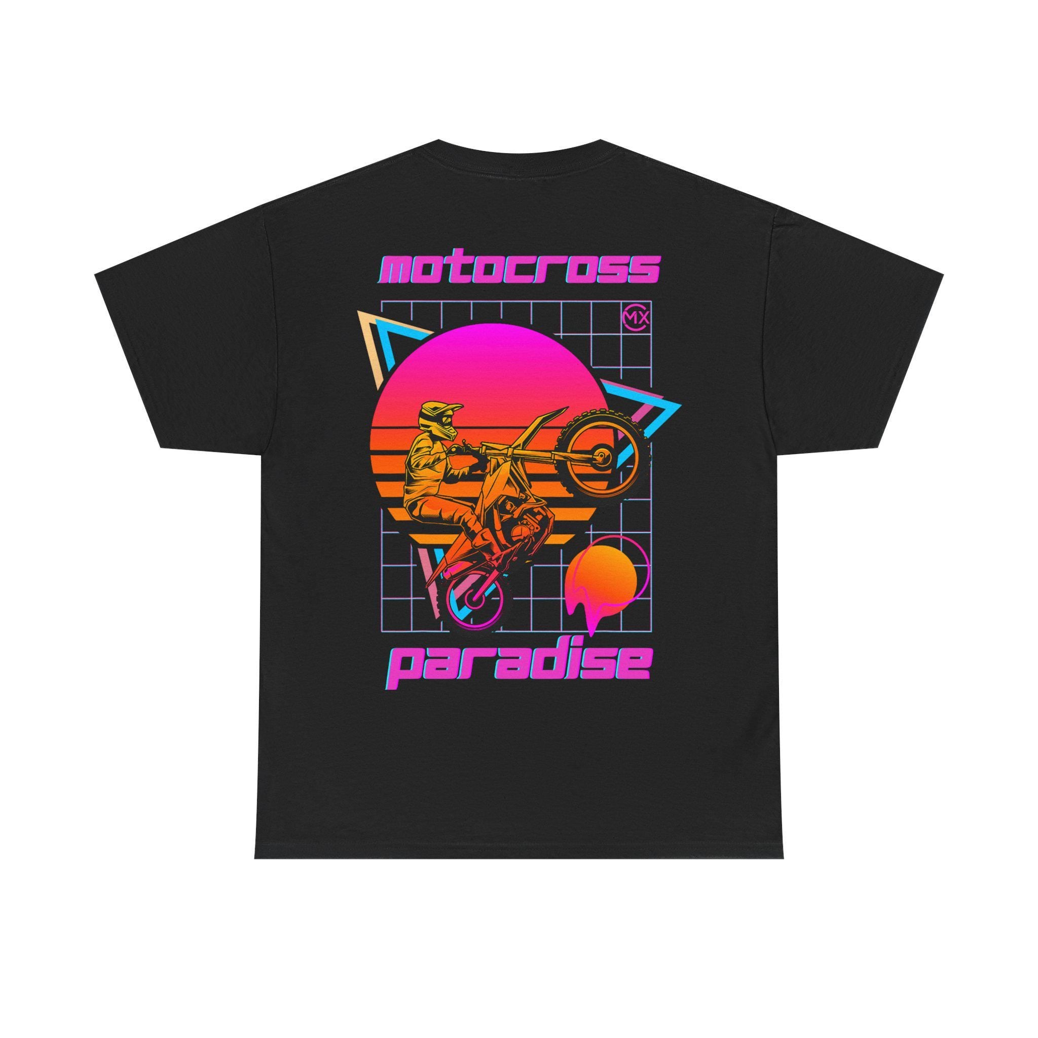 Motocross Paradise Tee | Retro Sunset Dirt Bike 80s Vaporwave