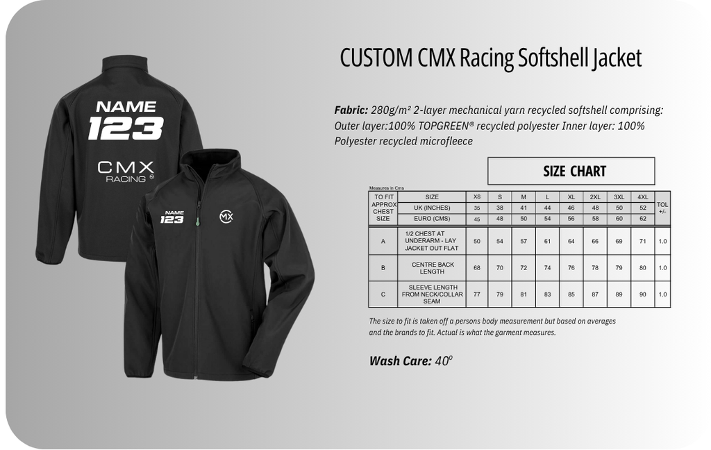 CUSTOM CMX RACING SOFTSHELL JACKET