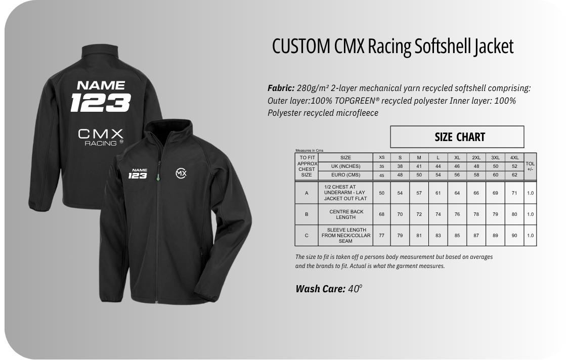 CUSTOM CMX RACING SOFTSHELL JACKET