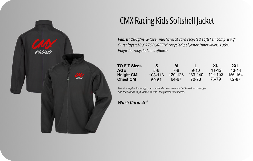 CMX Racing Kids Softshell Jacket