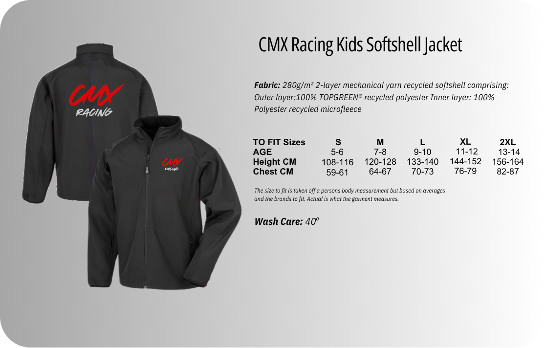 CMX Racing Kids Softshell Jacket