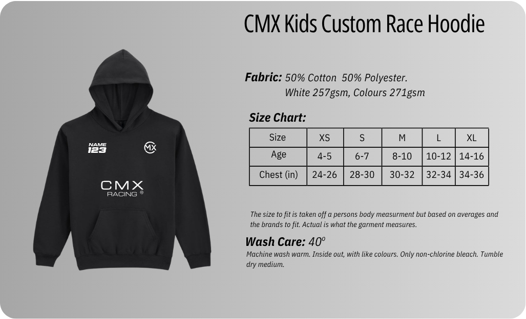 CMX KIDS CUSTOM RACE HOODIE