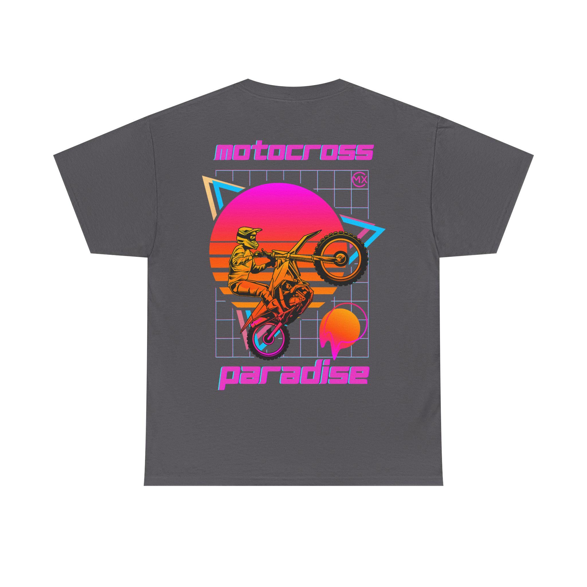 Motocross Paradise Tee | Retro Sunset Dirt Bike 80s Vaporwave