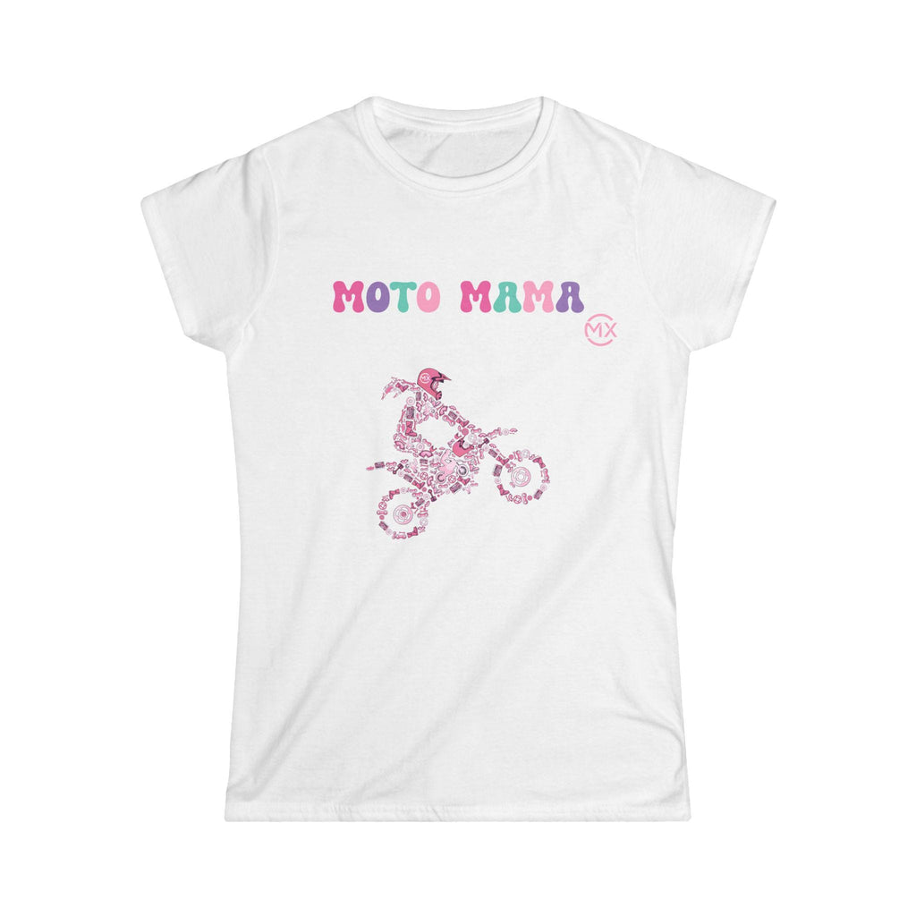 Moto Mama Tee | Pink Dirt Bike Graphic