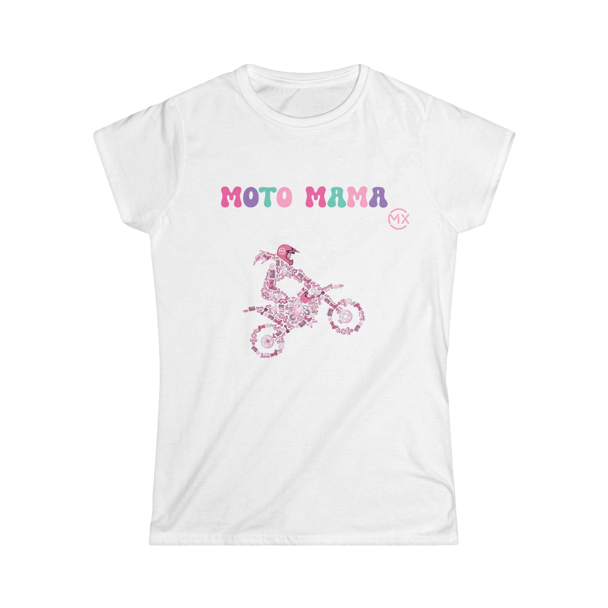 Moto Mama Tee | Pink Dirt Bike Graphic