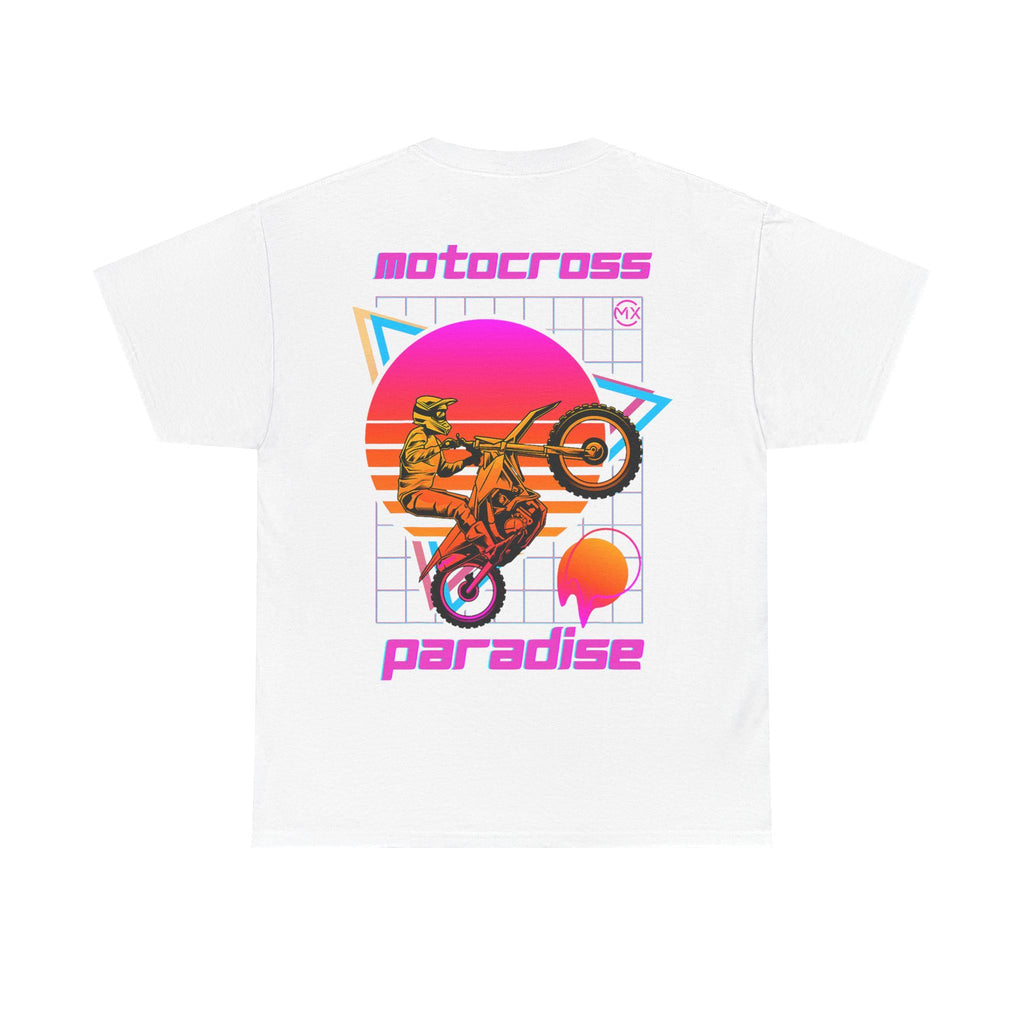 Motocross Paradise Tee | Retro Sunset Dirt Bike 80s Vaporwave
